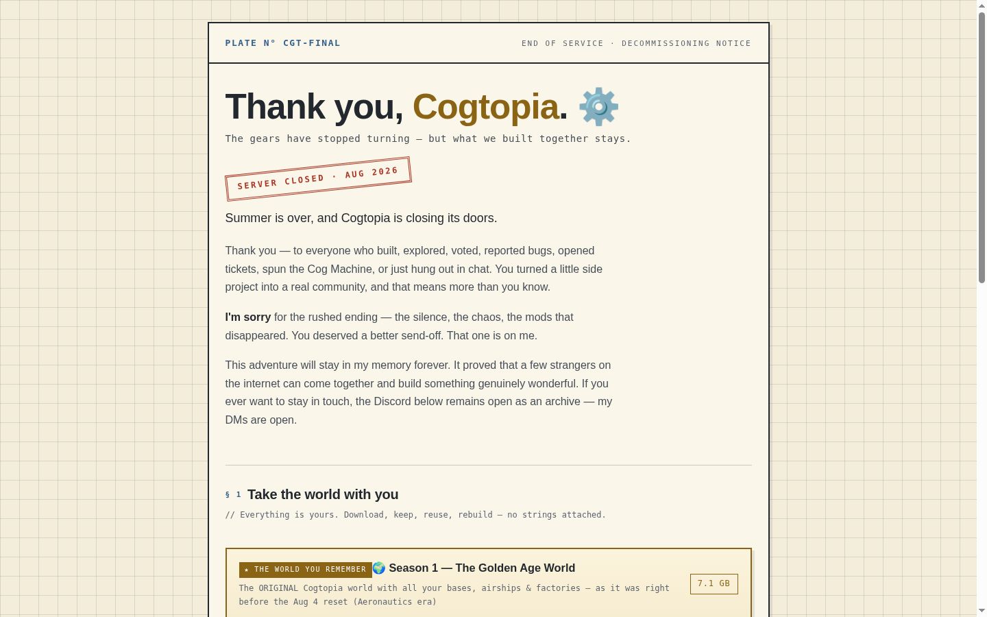 Cogtopia Events